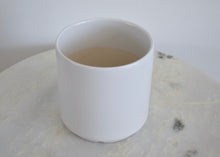 Load image into Gallery viewer, sleek white plant pot with drainage